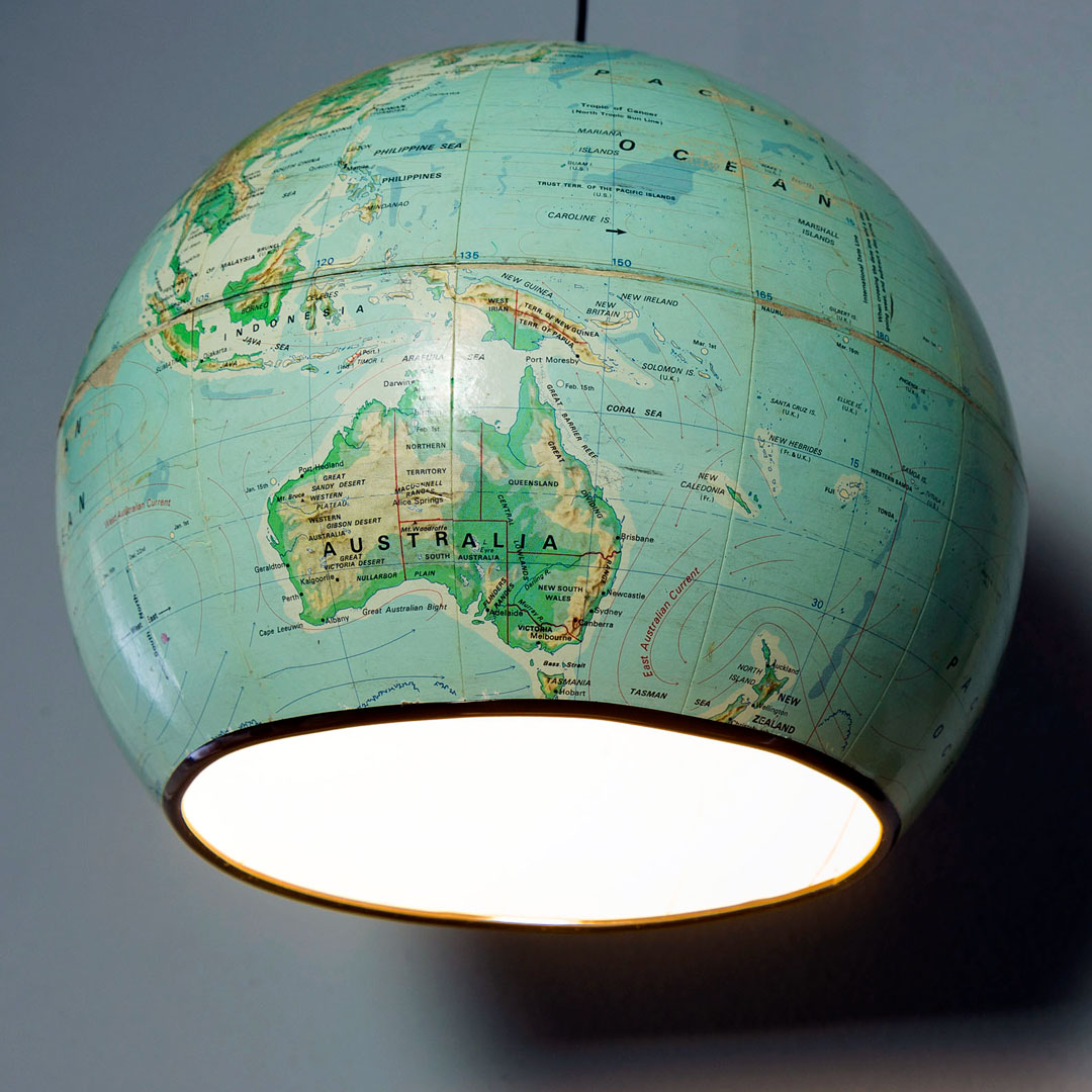 DIY globe pendant light
